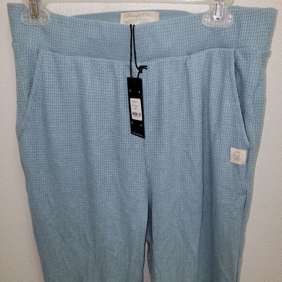 Straight Down Golf Womens Mavis  Waffle Knit Jogger Large Mineral Blue NWT - Picture 5 of 8